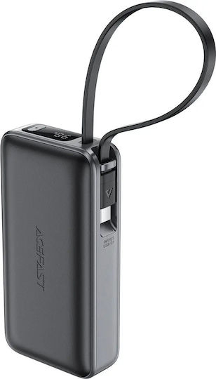 Acefast M7 Power Bank 10000mAh 30W with USB-A Port and USB-C Port Power Delivery Black