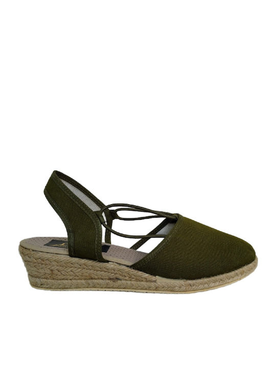 Damenplattformen im Espadrilles-Stil Grün