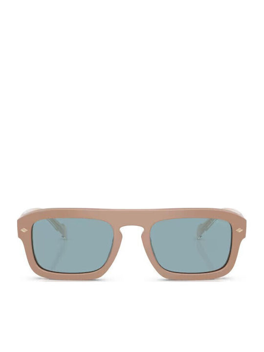 Vogue Unisex Sunglasses with Beige Horn-Rimmed Frame and Light Blue Lens VO5620S 321680