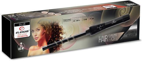 Elekom Professional Curling Iron Κωνικό Ψαλίδι Μαλλιών για Μπούκλες 45W EK-V8