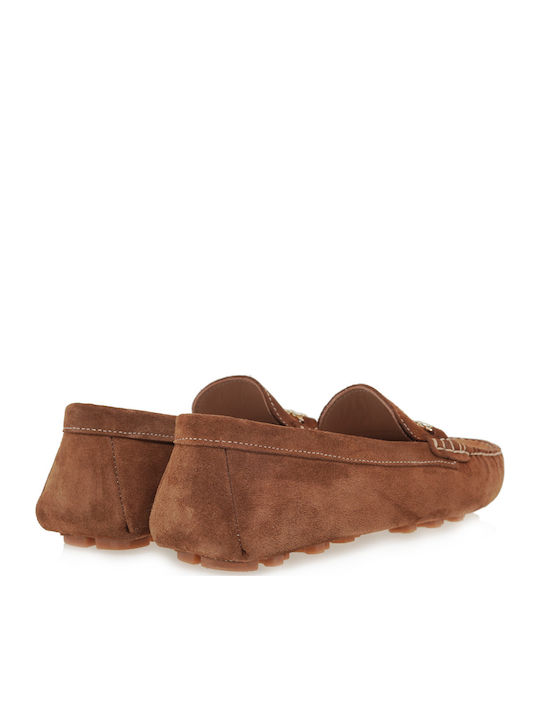 Δερμάτινα Γυναικεία Loafers σε Ταμπά Χρώμα