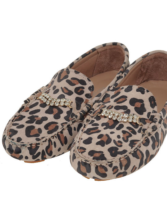 Δερμάτινα Γυναικεία Loafers σε Καφέ Χρώμα