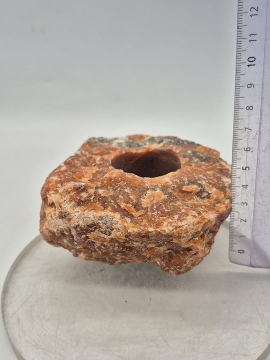 Suport pentru lumânări Tealight din calcit portocaliu Crystal Palace