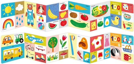 Banana Panda 2 Große Bildungs-Akkordeonbücher Kleine Bibliothek 100 Erste Wörter 12m+