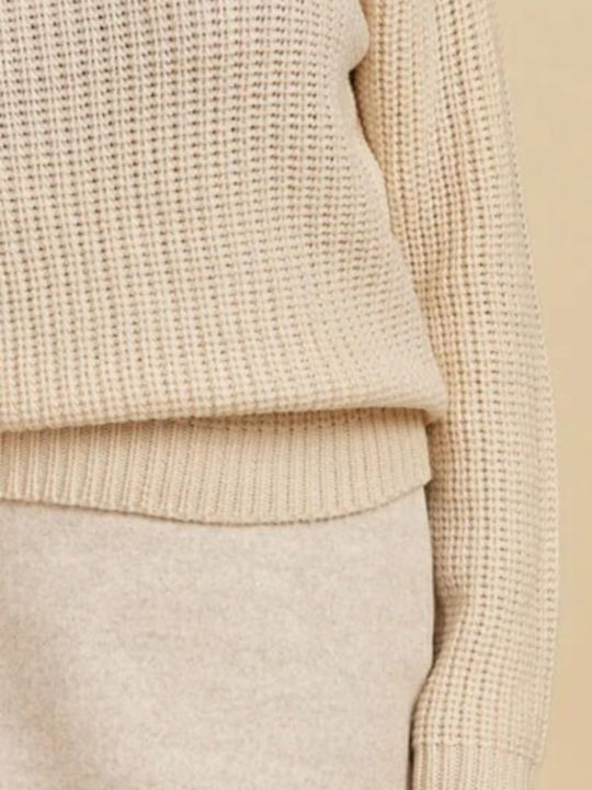 Γυναικείο Πουλόβερ Βαμβακερό Beige