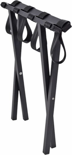 Ankor Metallic Foldable Hotel Luggage Rack Black Foldable