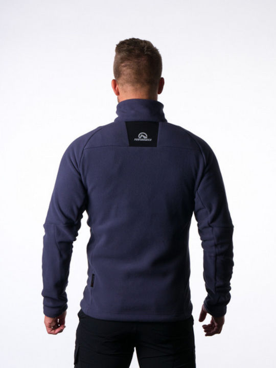 Ανδρική Ζακέτα Fleece PURPLE BLACK