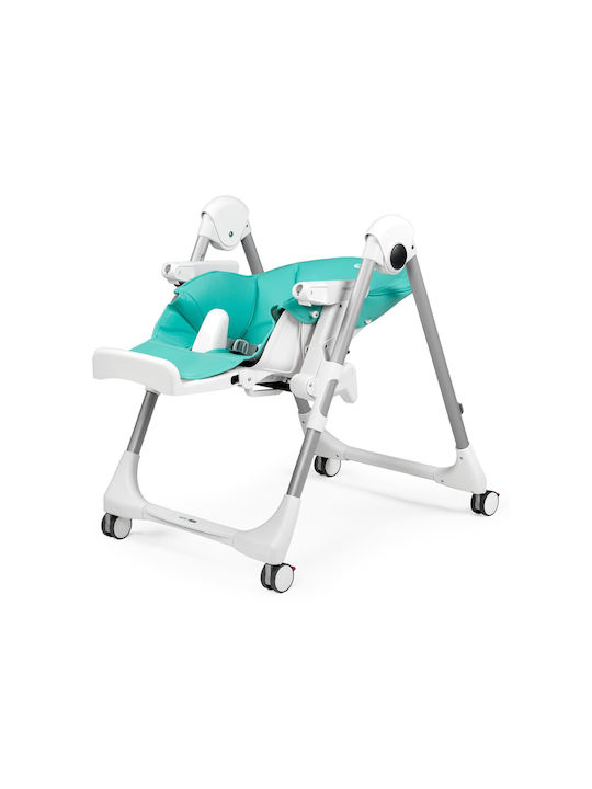 Peg Perego Prima Pappa Follow Me Αναδιπλούμενο Καρεκλάκι Φαγητού με Ρυθμιζόμενο Ύψος Tahiti