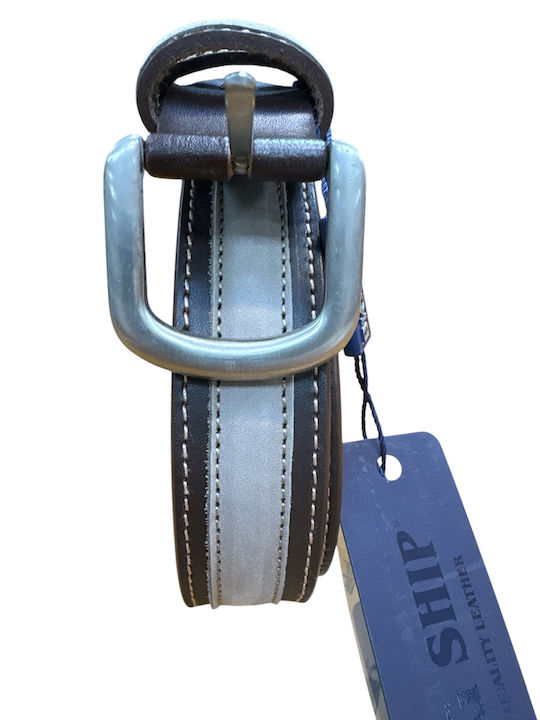 Herren Gürtel Leder Braun