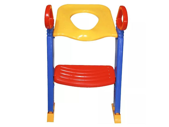 ACP Toddler Toilet Seat with Footrest & Handles Multicolour