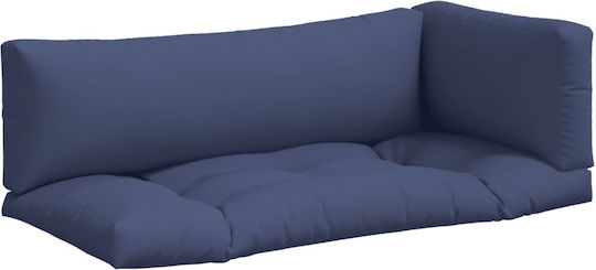 vidaXL Bench Cushion Palette Navy Blue 3 Pieces