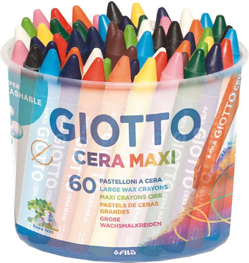 Giotto Cera Maxi Crayons Set 60 Colours