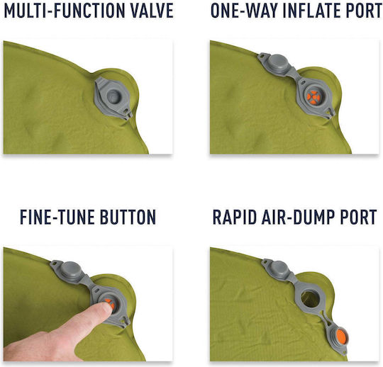 Sea to Summit Self Inflating Regular Green Self-Inflating Single Camping Sleeping Mat 75x Thickness 3.8cm in Green color