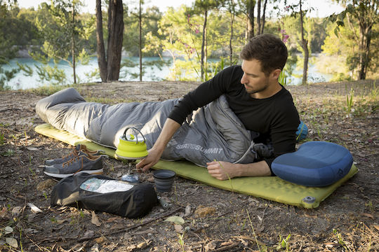 Sea to Summit Rectangular Self-Inflating Single Camping Sleeping Mat Thickness 3.8cm in Khaki color