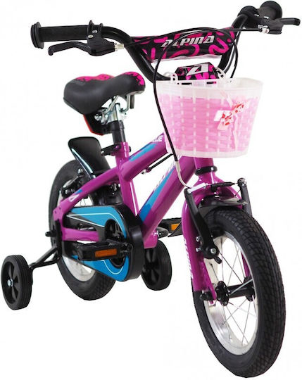 Alpina Amelie 12" Παιδικό Ποδήλατo BMX Μωβ