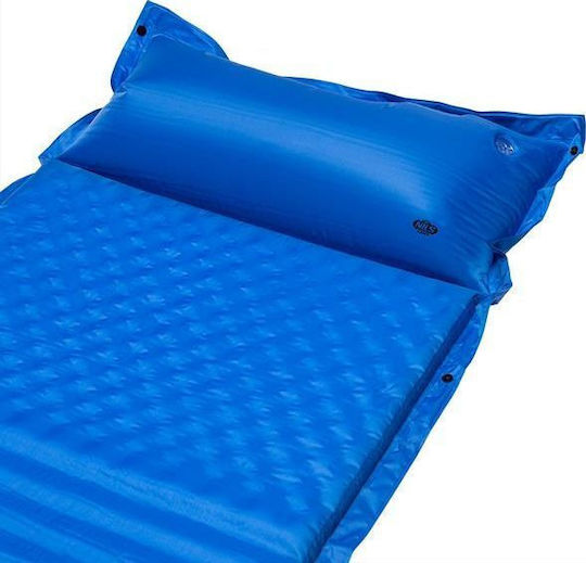 Nils Self-Inflating Single Camping Sleeping Mat 190x63cm Thickness 3.8cm in Blue color