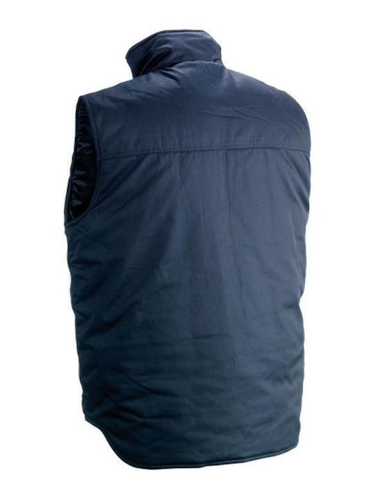 Herock Donar Waterproof Men's Safety Vest with Fleece Lining Blue