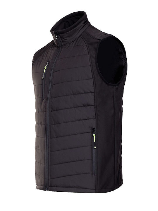 Stenso Pro Spark Pro Ανδρικό Γιλέκο Εργασίας με Επένδυση Fleece Μαύρο