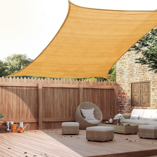 Sidirela Rechteckig Sonnensegel Beige Mit Hoop 2.5x4m