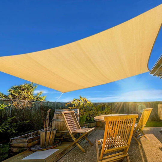 Sidirela Rechteckig Sonnensegel Beige Mit Hoop 2.5x4m