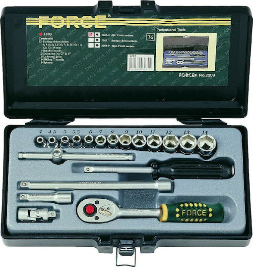 Force Set Ratchet 1\4" 19pcs