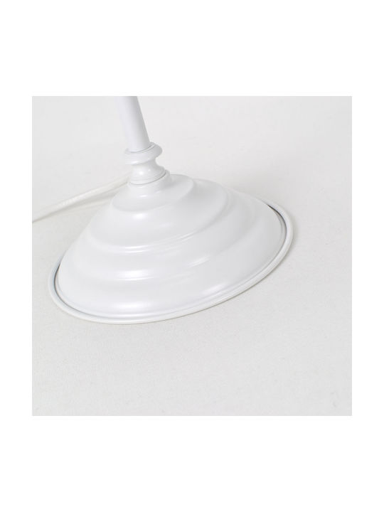 Veis Metal Vintage Table Lamp for Socket E14 with Green Shade and White Base