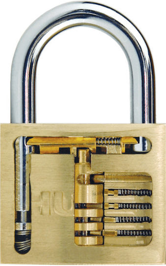 Hugo Locks BR 30 Steel Padlock Brass with Key 30mm 1pcs