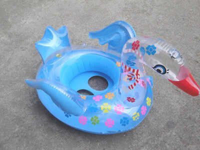 Tradesor Schwimmreifen und aufblasbare Fahrzeuge Schwimmen Weiterfahren Form Schwan Blau