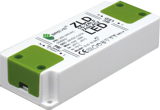 Breve Τροφοδοτικό LED IP20 Ισχύος 16W με Τάση Εξόδου 24V