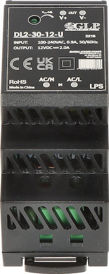 Dl2-30-12-u Power Supply Glp/dl2 Power Supplies Glp 12v 2a 24w Din Rail Psu P