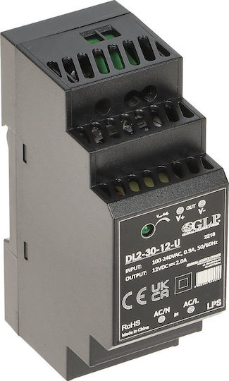 Dl2-30-12-u Power Supply Glp/dl2 Power Supplies Glp 12v 2a 24w Din Rail Psu P