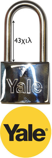 Yale Stahl Vorhängeschloss Verlängert mit Schlüssel 40mm 1Stück
