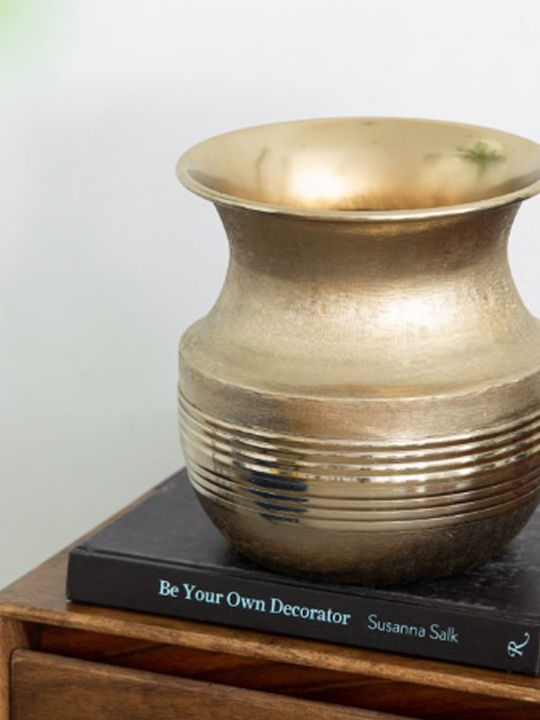 Artekko Übertopf Aluminium Gold 21.5x21.5x22.5εκ.
