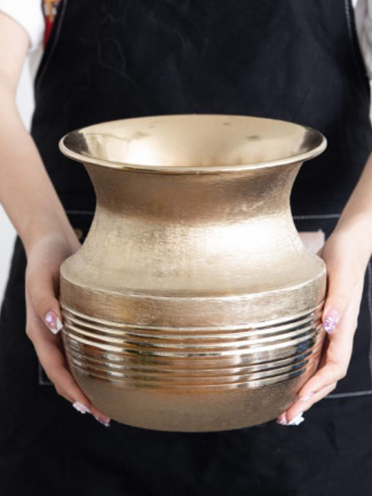 Artekko Übertopf Aluminium Gold 21.5x21.5x22.5εκ.