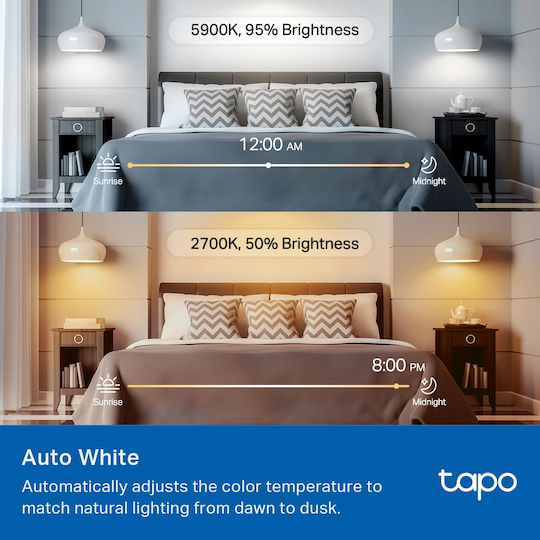 TP-LINK Smart Bulb Tapo L535E v1 LED 8.6W for E27 Socket RGBW 1055lm