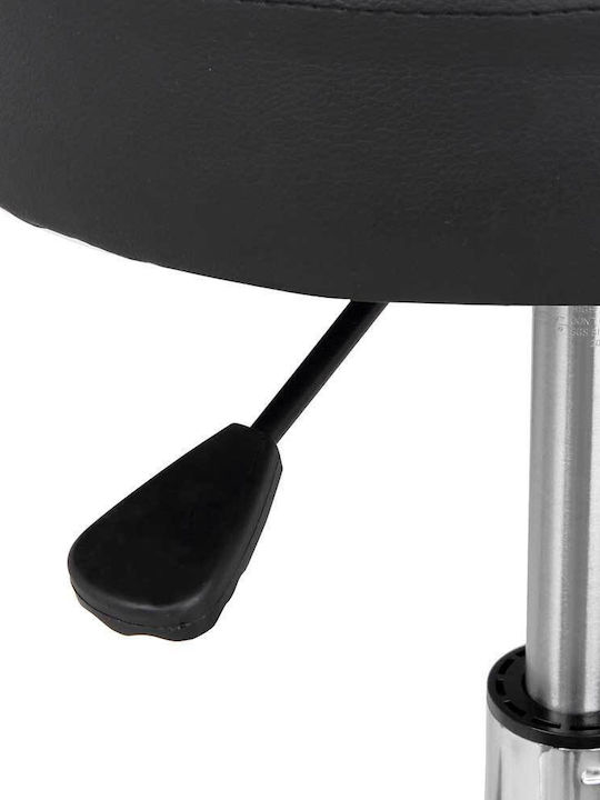 Office Desk Stool with Backrest Black 55x55x92cm