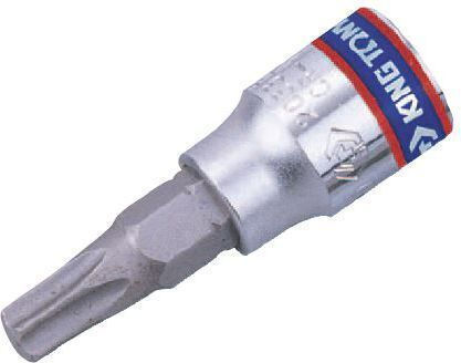 King Tony Bit-Stecknuss mit Torx-Bit und Antriebsvierkant 1/4'' Größe T15 1Stück