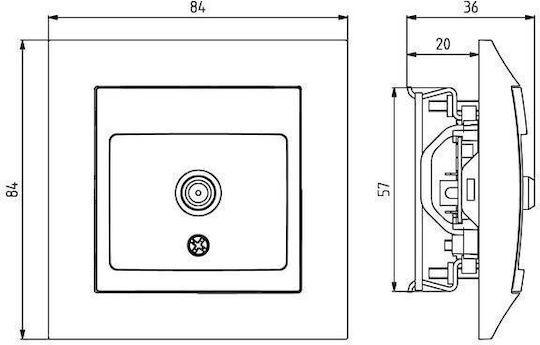 Ospel Antenna Socket GPA-1YF/m/27