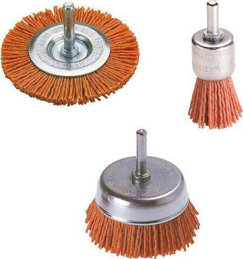 Wolfcraft 2741000 Nylon Brush 75mm Set of 3pcs