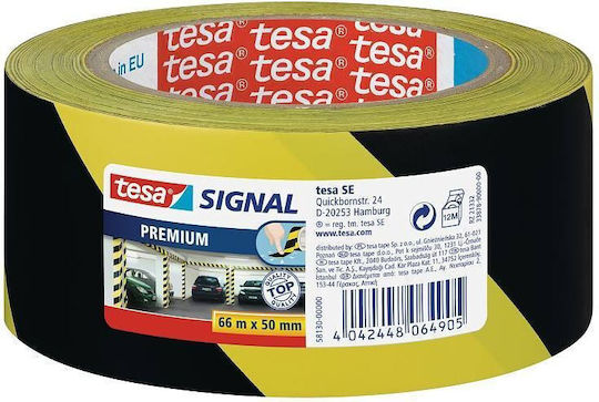 Tesa Signal Premium Ταινία Σήμανσης Κίτρινη/Μαύρη από Πλαστικό
