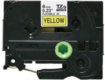 Brother Label Maker Tape 8m x 6mm In Yellow Colour Compatible With Brother TZe/TZ