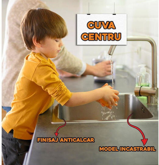 Freddo Ένθετος Νεροχύτης Inox Μ52xΠ41cm Ασημί