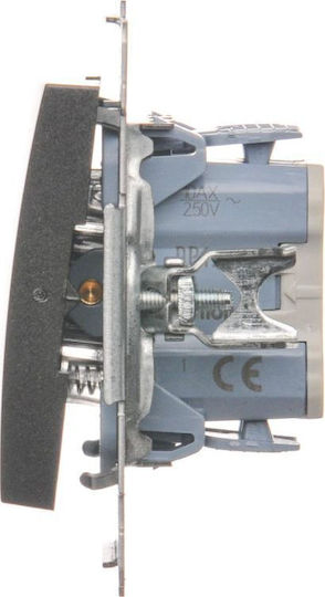 Kontakt-Simon Διακόπτης Μπουτόν σε Γκρι Χρώμα DP1.01/48
