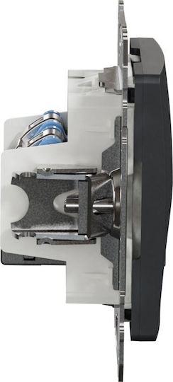 Schneider Electric Διπλή Πρίζα Δικτύου RJ45 χωρίς Πλαίσιο σε Μαύρο Χρώμα SDD114462S