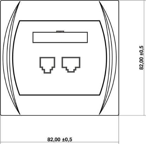 Karlik Einzel Netzsteckdosenmechanismus RJ45 in Weiß Farbe LGK-1