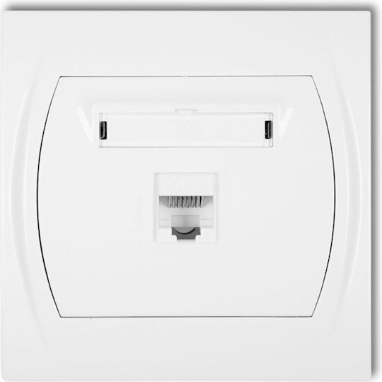 Karlik Einzel Netzsteckdosenmechanismus RJ45 in Weiß Farbe LGK-1