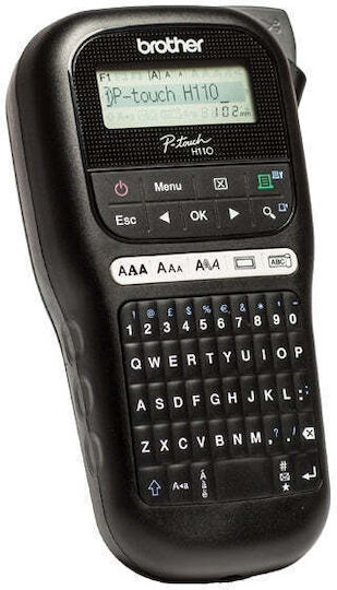 Brother Pt-h110 Electronic Handheld Label Maker in Black Color