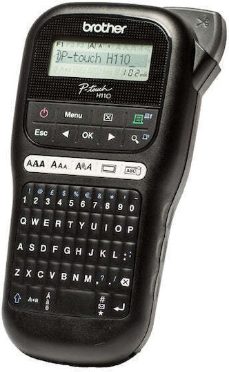 Brother Pt-h110 Electronic Handheld Label Maker in Black Color