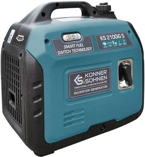 Könner & Söhnen Leise Generators Inverter Benzin/LPG mit Kickstart und maximaler Leistung 2.2kVA