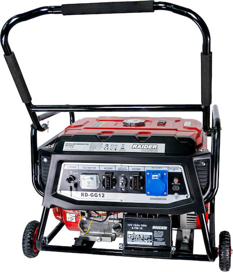 Raider RD-GG12 Generator Benzină (în patru timpi) Patru timpi cu Roți și Putere Maximă 7.5kVA